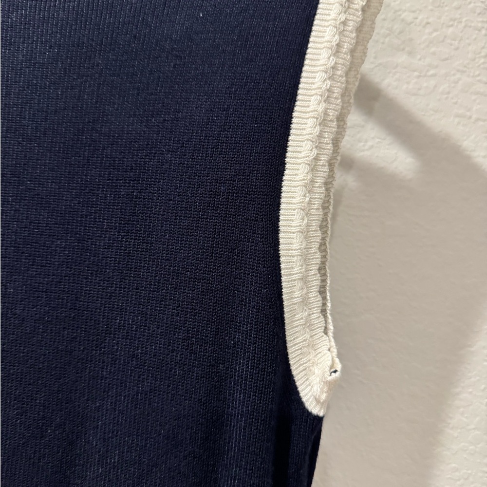 Caroline Constas Navy & White Knit dress - Picture 5 of 6